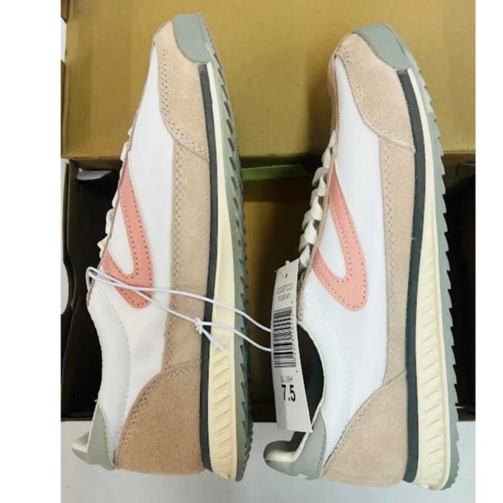 Tretorn Women's Rawlins‎ Retro Lace-up Sneaker Blush 6 NEW